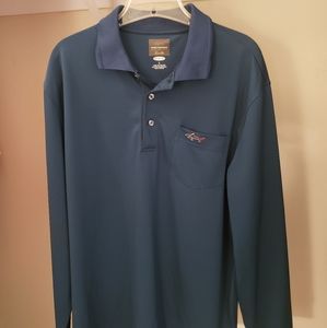 Greg Norman LONG SLEEVE PIQUE SHARK POLO